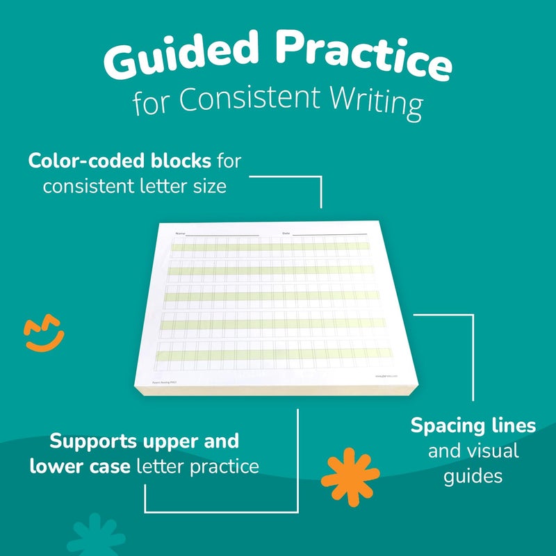 Channie's Channieâ€™s Practice Handwriting & Printing Paper Workbook One Page A Day, 250 Pages Front & Back, 125 Sheets, Grades PreK â€“ 1st, Size 8.5â€ x 11â€ Summer School, Summer Bridge - Image 4
